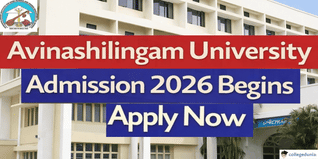 Avinashilingam University Admission 2026 Begins; Apply Now @avinuty.ac.in